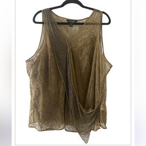 Plus Size Lauren Ralph Lauren Sleeveless Embellished Blouse Size 2X